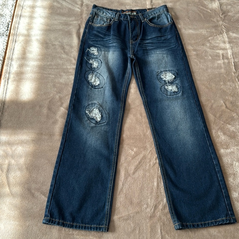 👖Denim and rivets boys size 14 distressed blue jeans new with tags👖